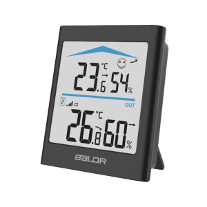 Купить Цифровой термогигрометр с внешним датчиком BALDR B0135T2H2 BLACK 